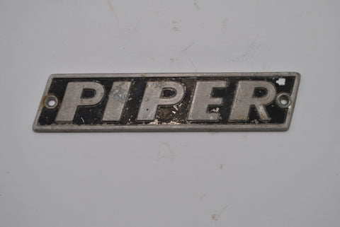 Vintage Piper Aircraft Metal Decal