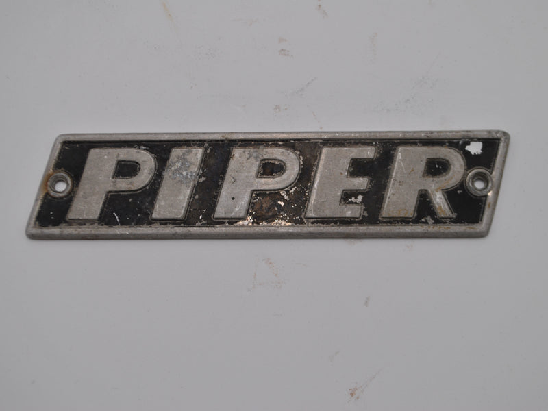 Vintage Piper Aircraft Metal Decal