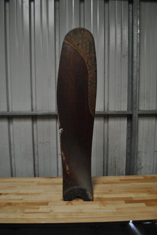 Half a Wooden Propeller with Brass Plates