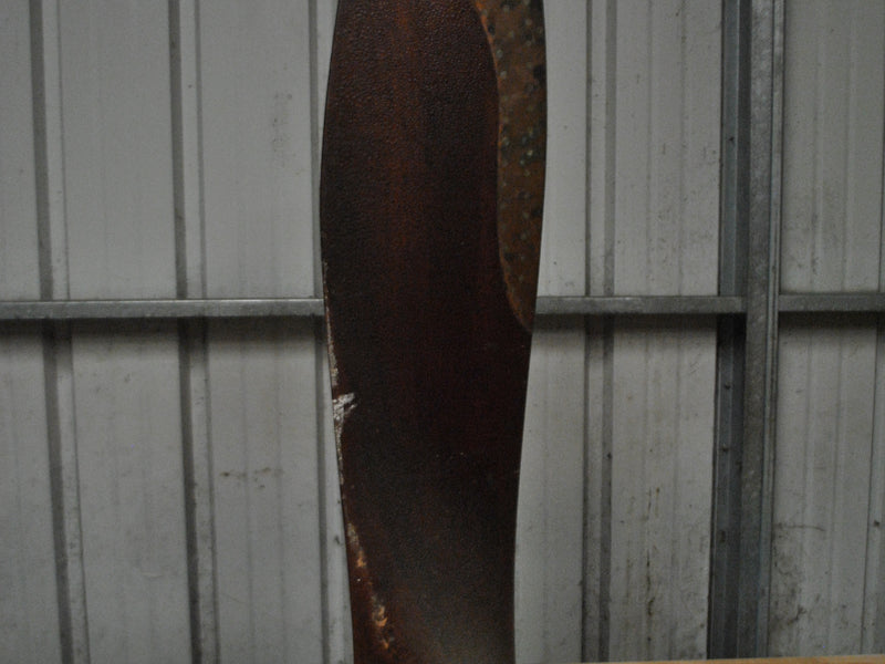 Half a Wooden Propeller with Brass Plates