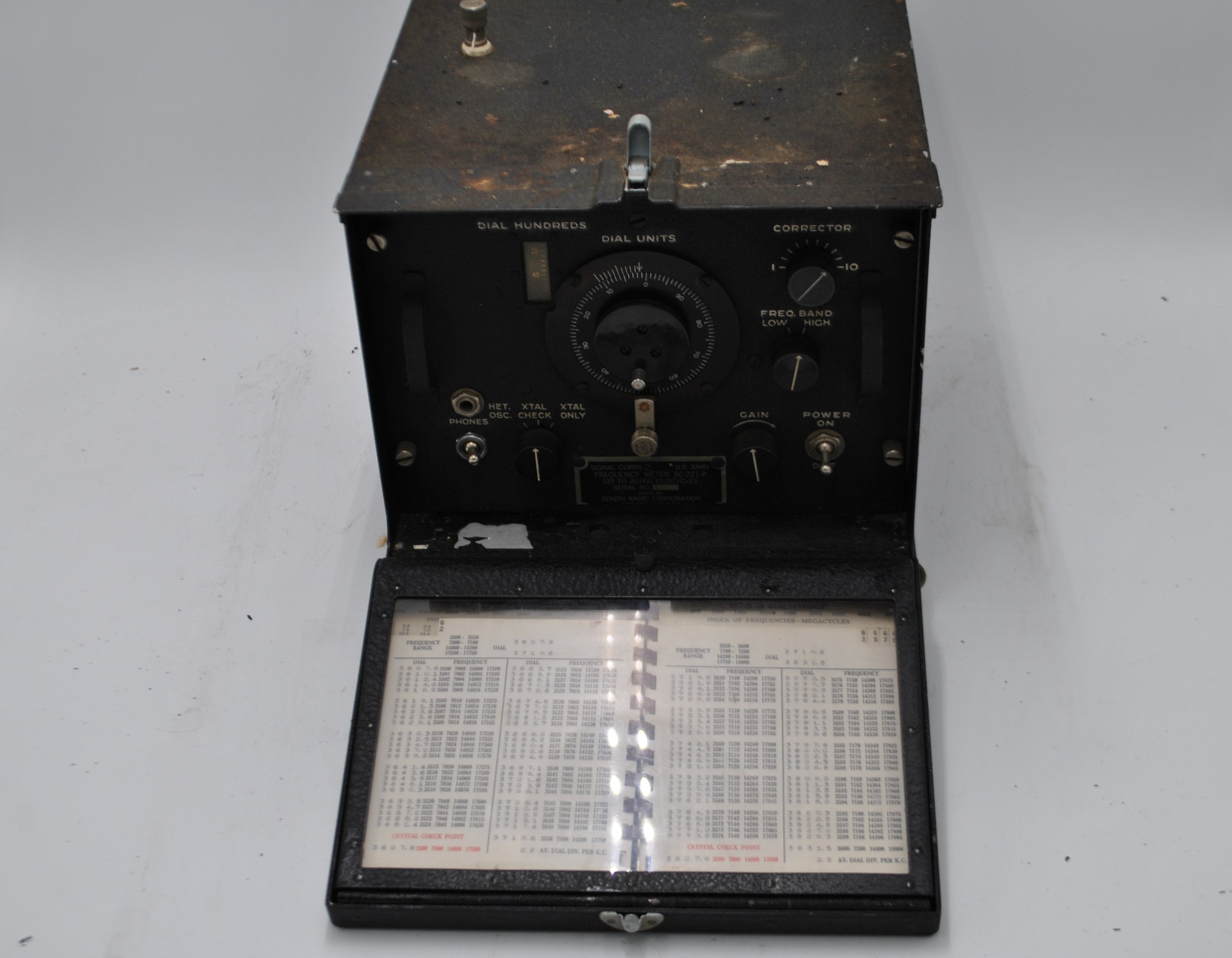 WWII U.S. Army Signal Corps Frequency Meter BC-221-P – New